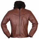 Modeka Bad Eddie Motorcycle Jacket Leather Jacket Brown Hooded